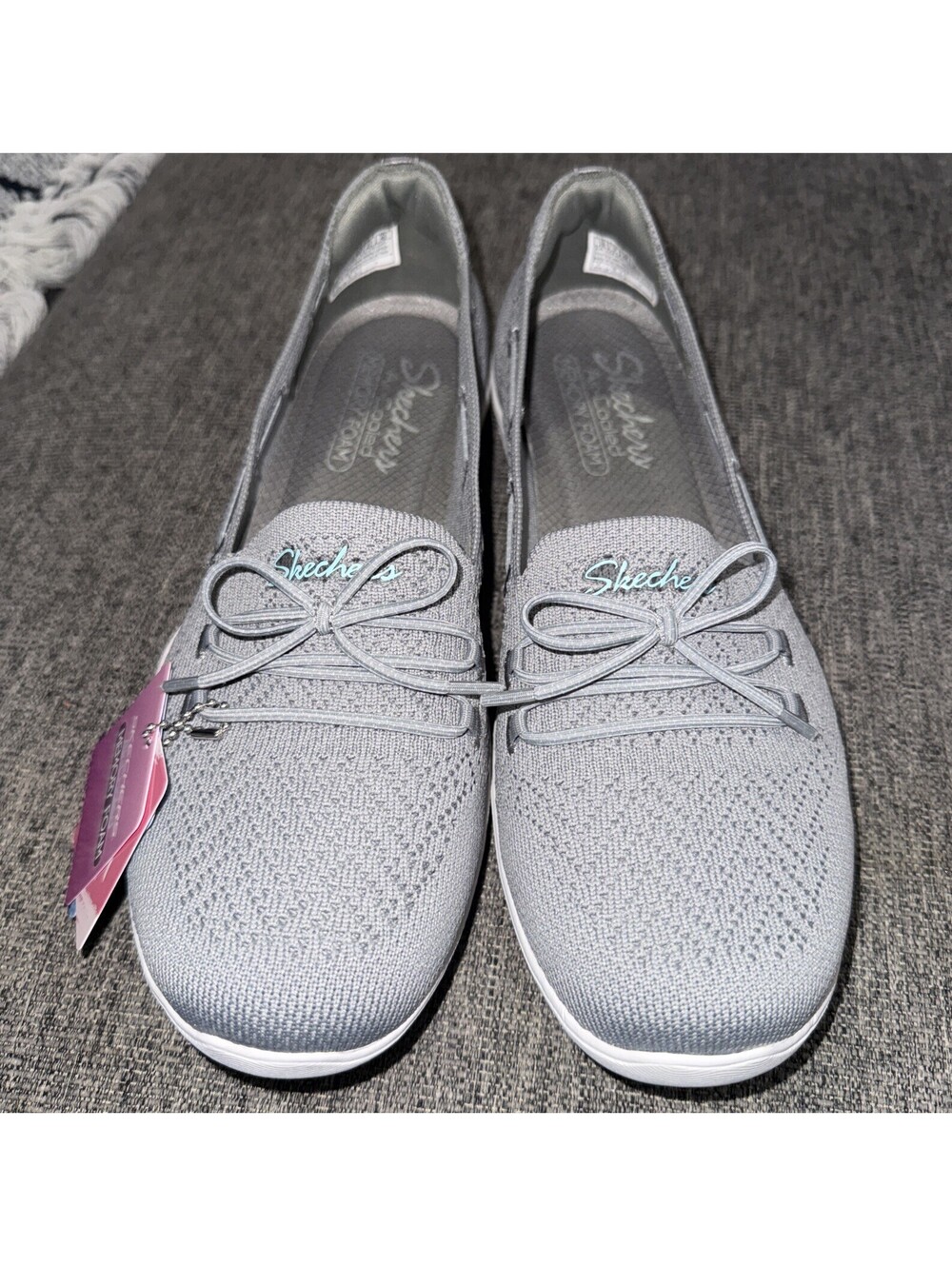 Skechers Women’s 10 Gray Newbury St Preppy Gal Gray Walking Slip On New In Box - Picture 10 of 14